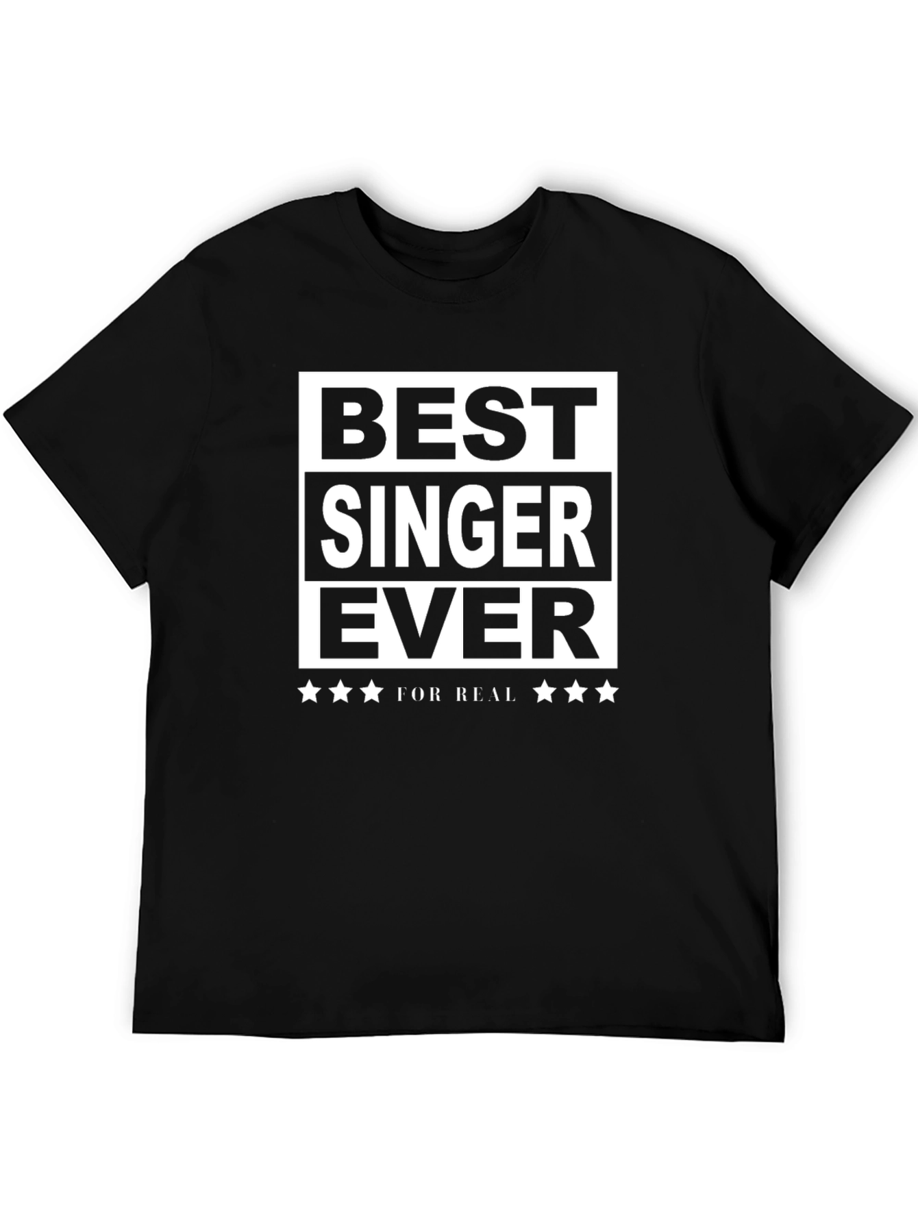 Best Singer Ever Graphic Tee - Black Cotton T-Shirt