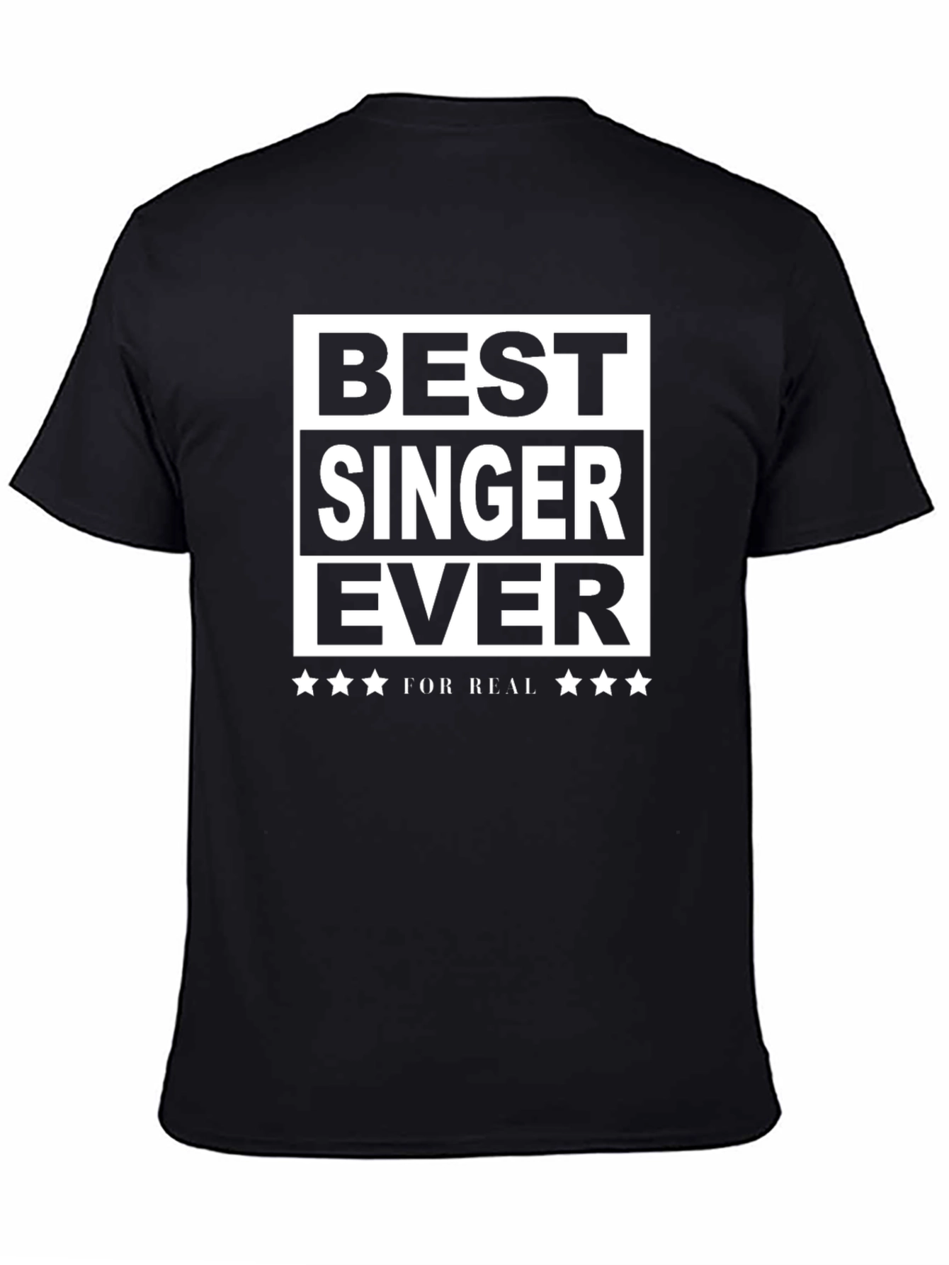 Best Singer Ever Graphic Tee - Black Cotton T-Shirt