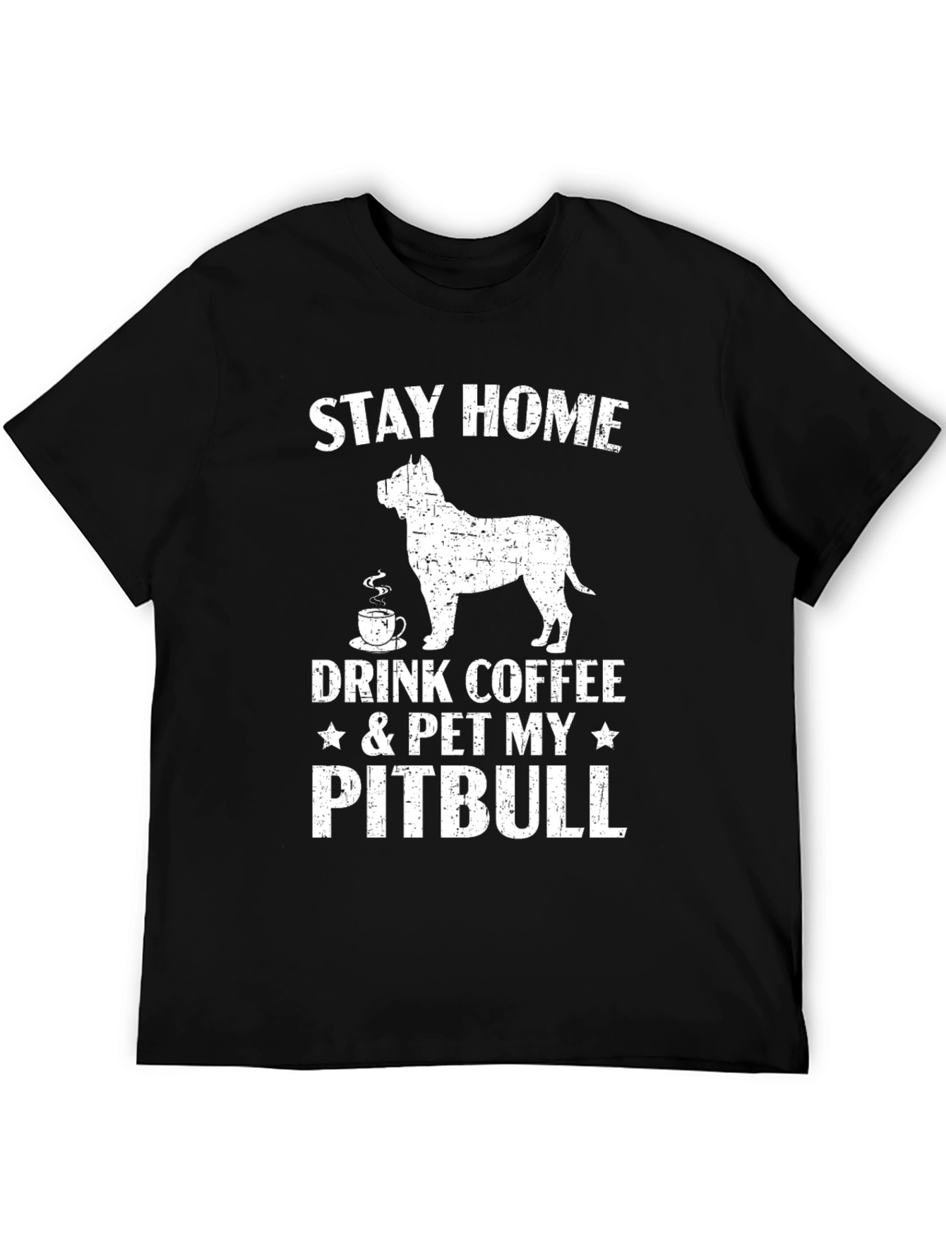 Stay Home Pitbull Coffee T-Shirt