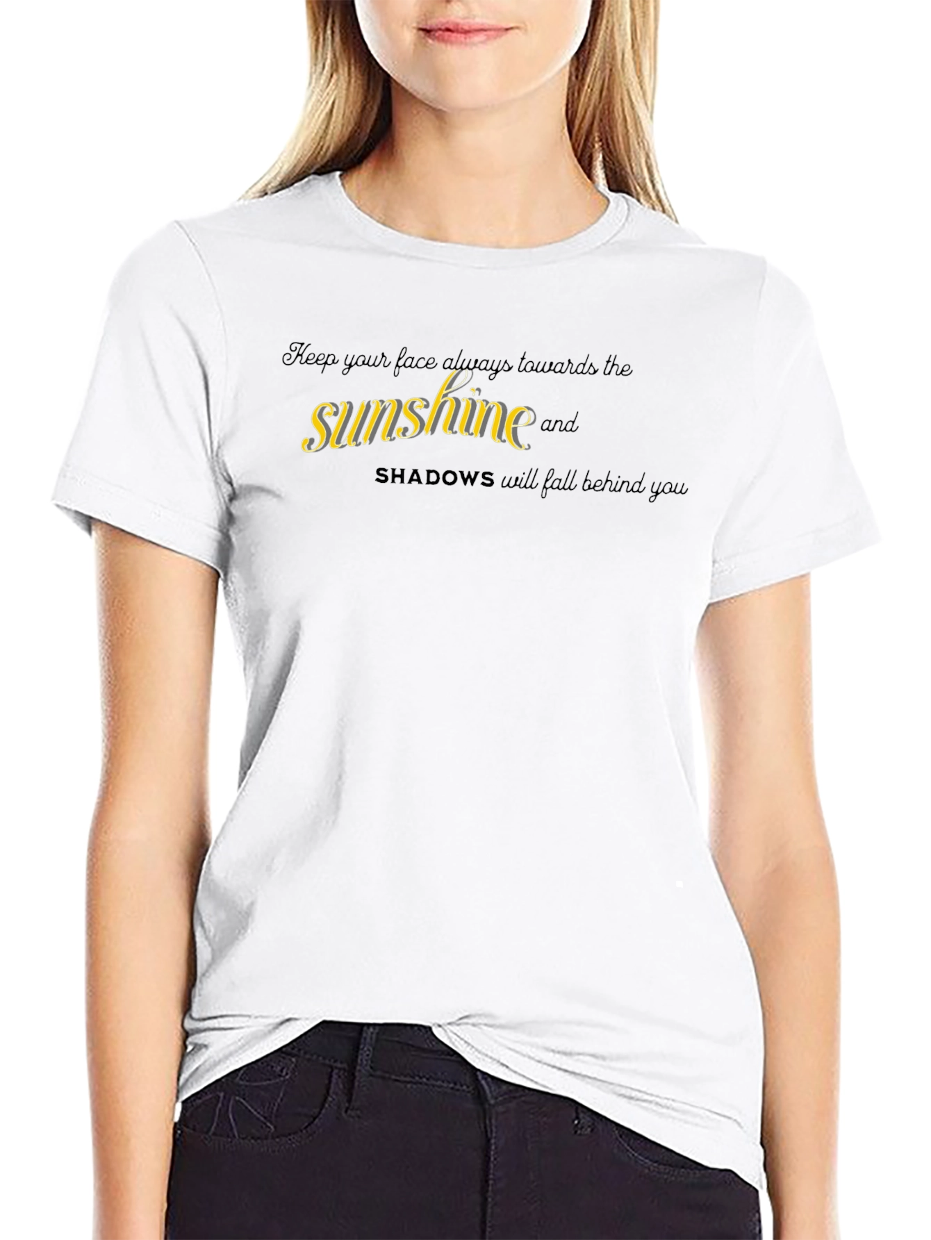 Sunshine Shadow Graphic Black T-Shirt