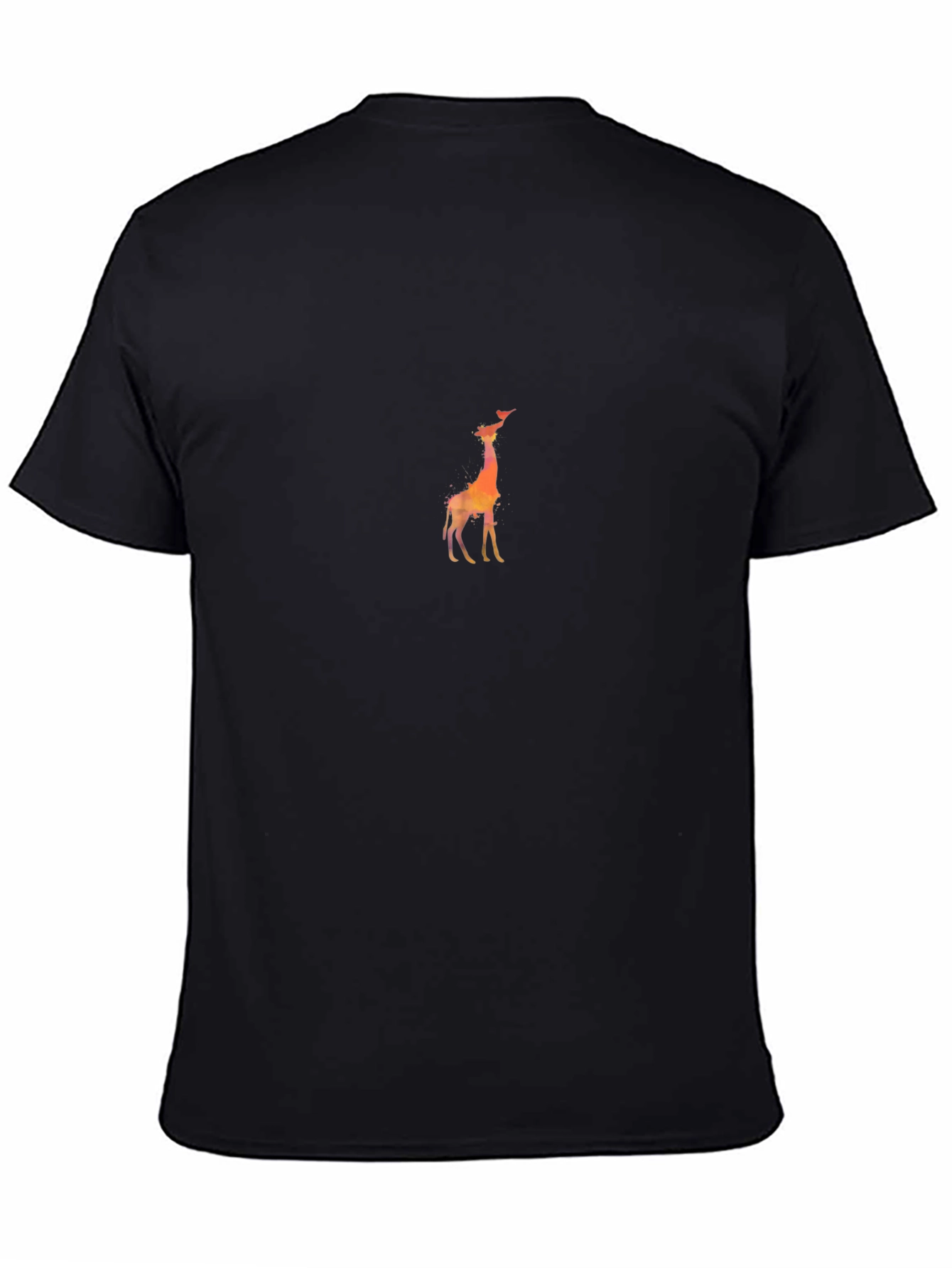 Giraffe & Bird Graphic Tee - Black