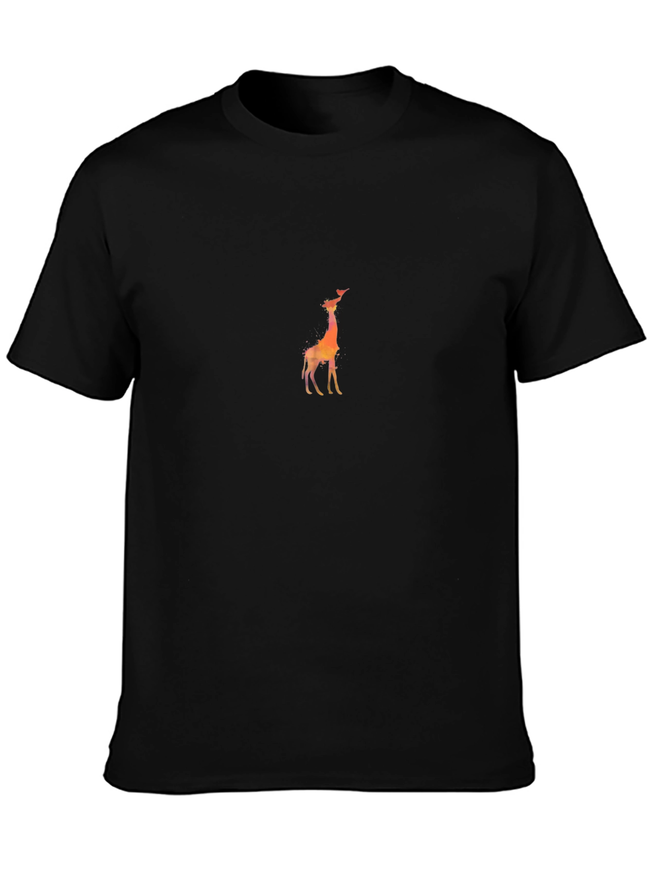 Giraffe & Bird Graphic Tee - Black