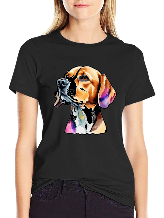 Dog Graphic Print Mens Black T-Shirt