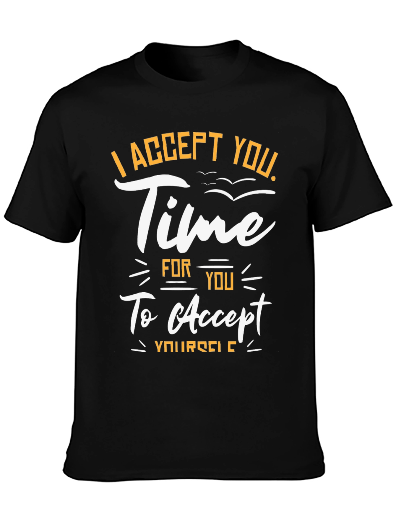 I Accept You Graphic Tee - Black