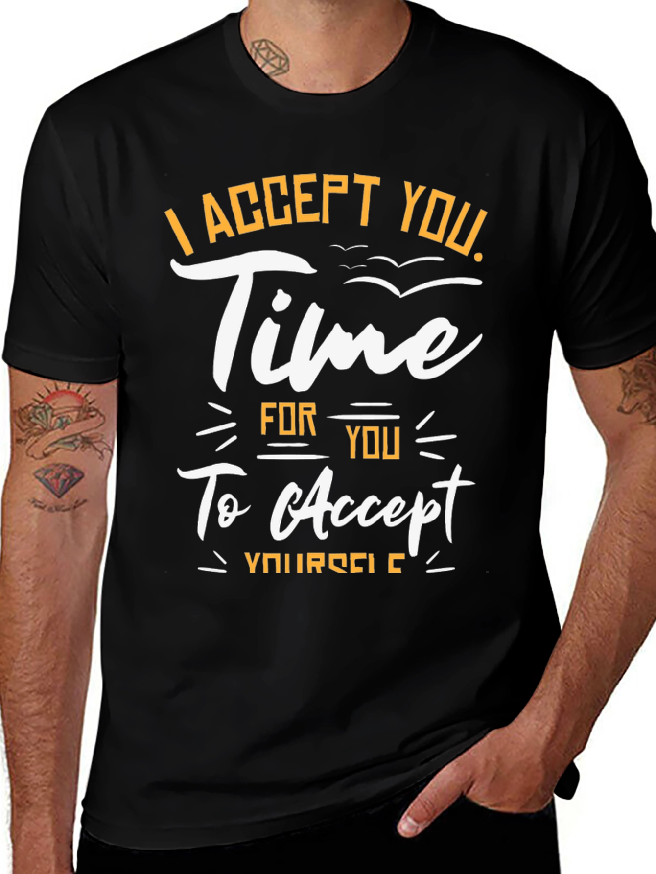 I Accept You Graphic Tee - Black