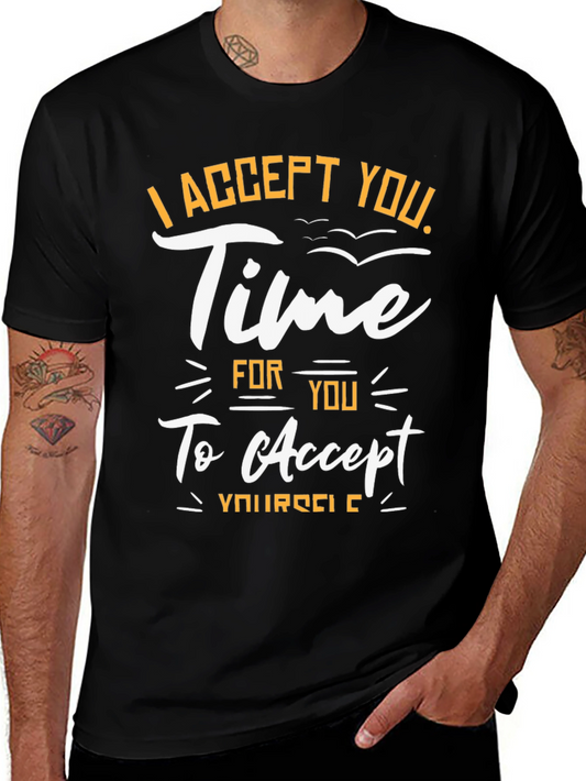 I Accept You Graphic Tee - Black