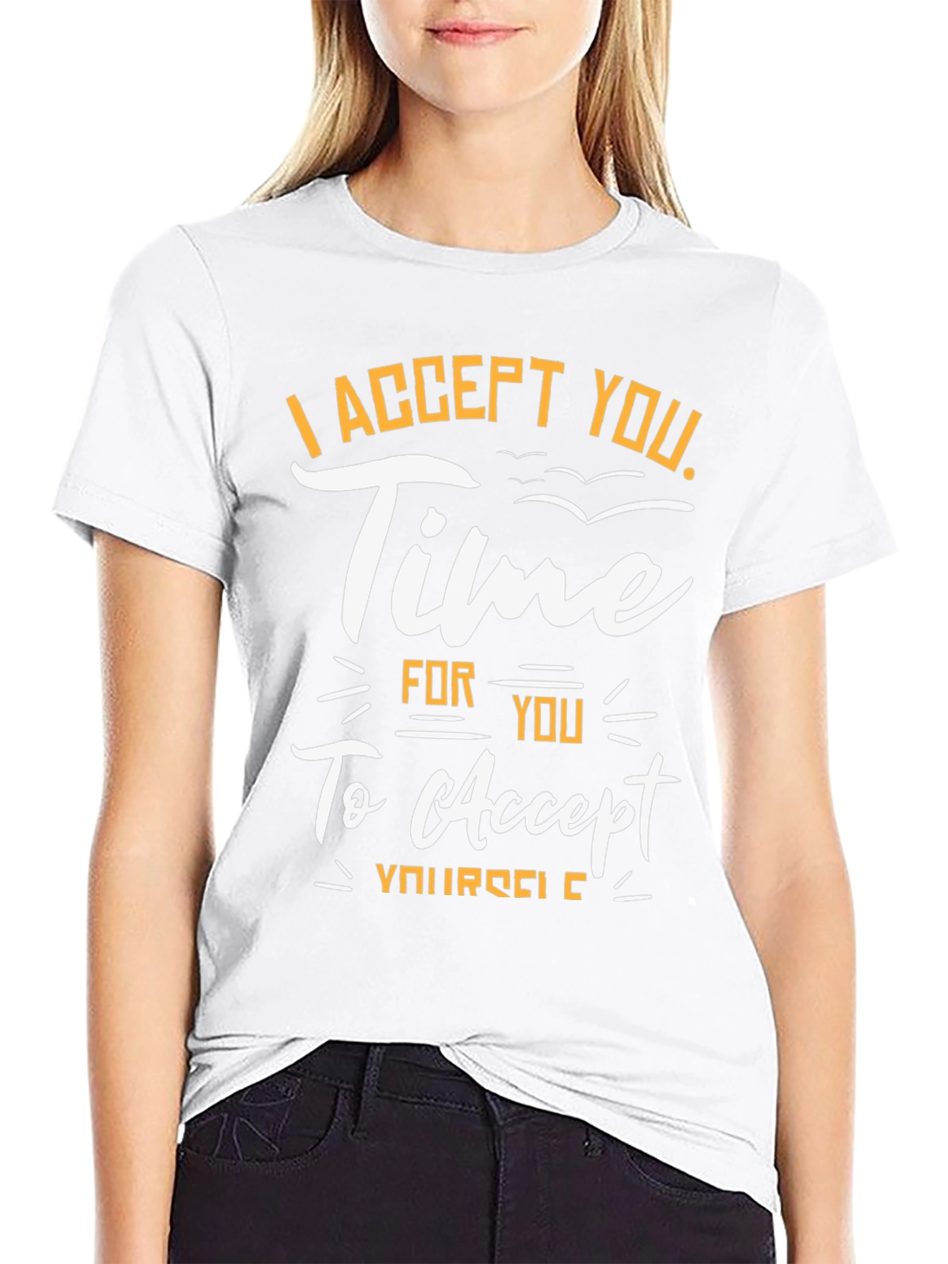 I Accept You Graphic Tee - Black