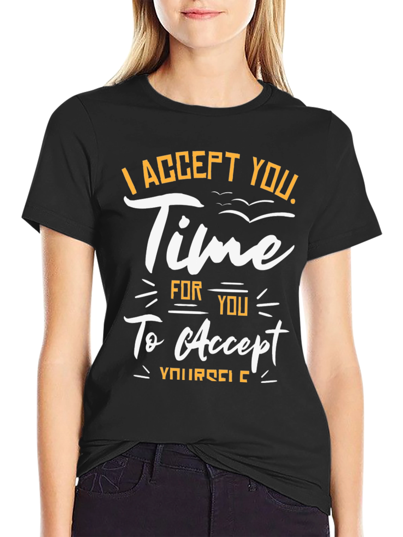 I Accept You Graphic Tee - Black