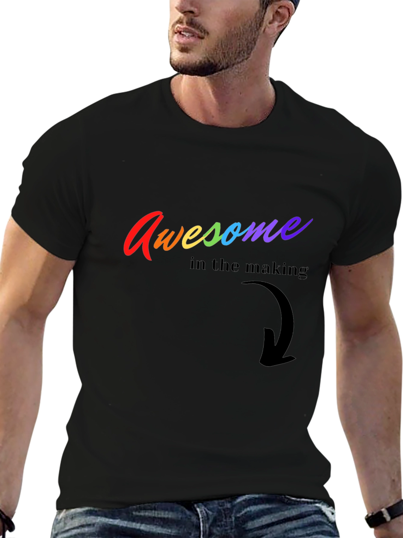 Awesome in the Making Rainbow Graphic Tee