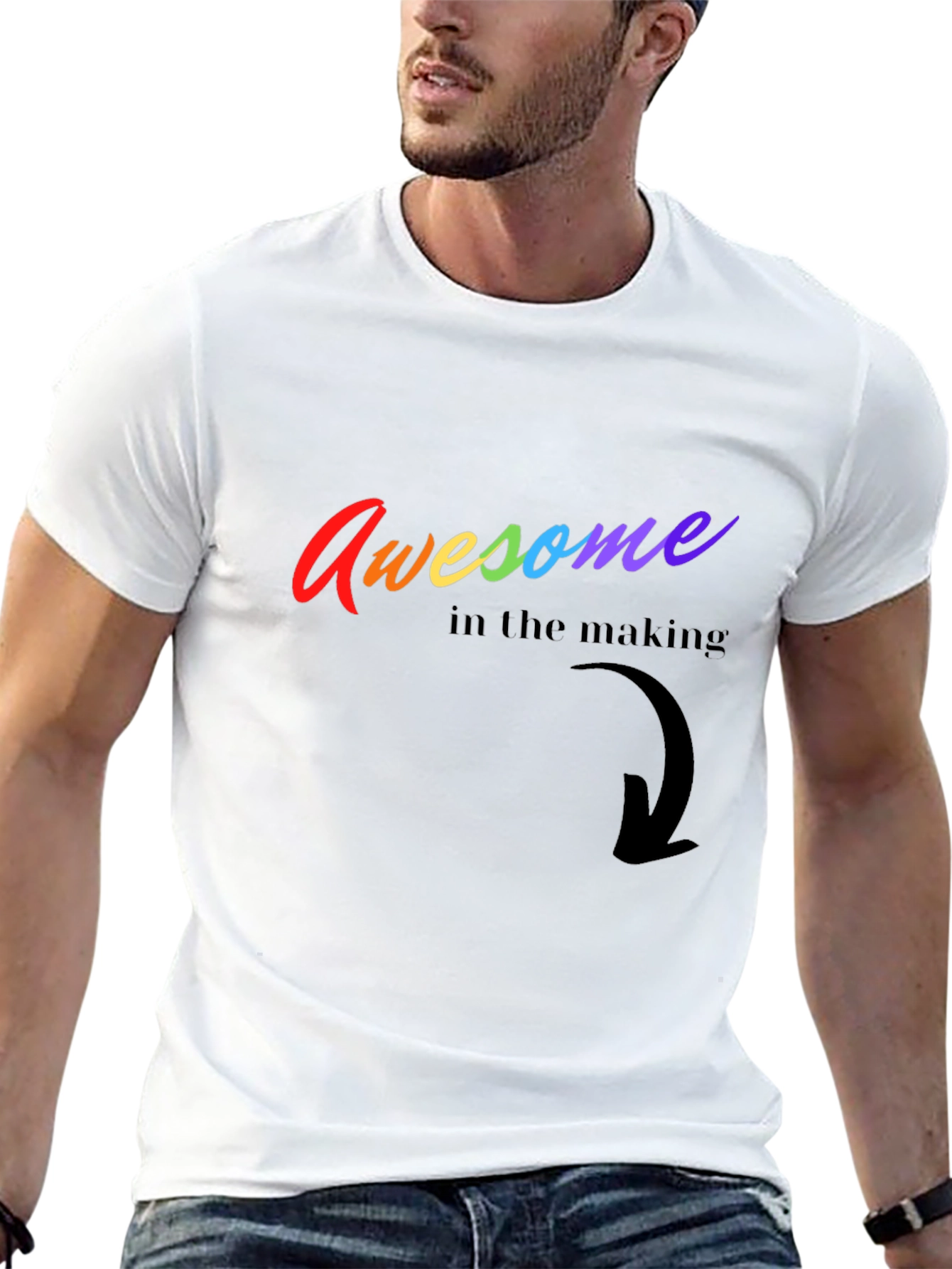 Awesome in the Making Rainbow Graphic Tee