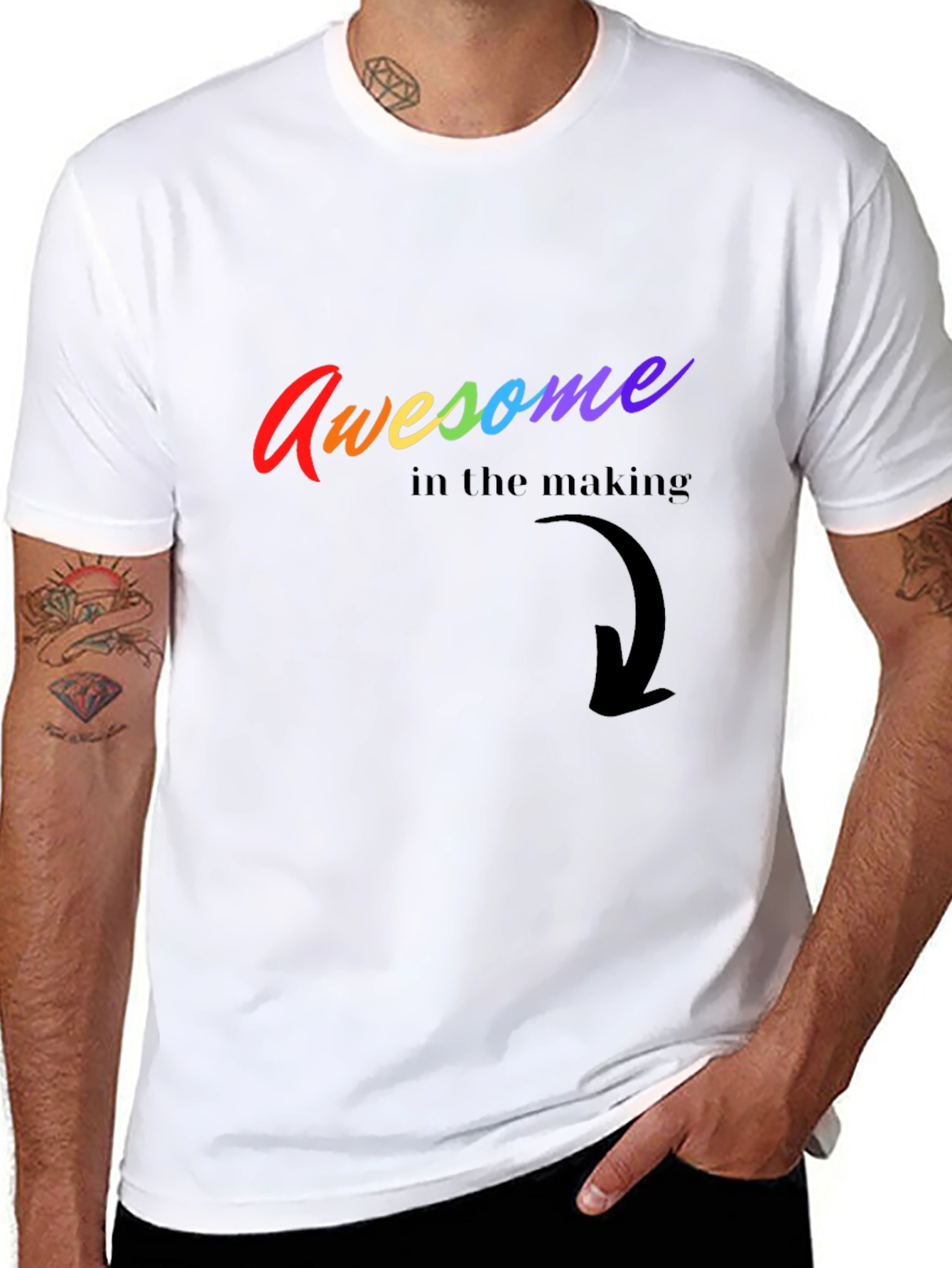 Awesome in the Making Rainbow Graphic Tee