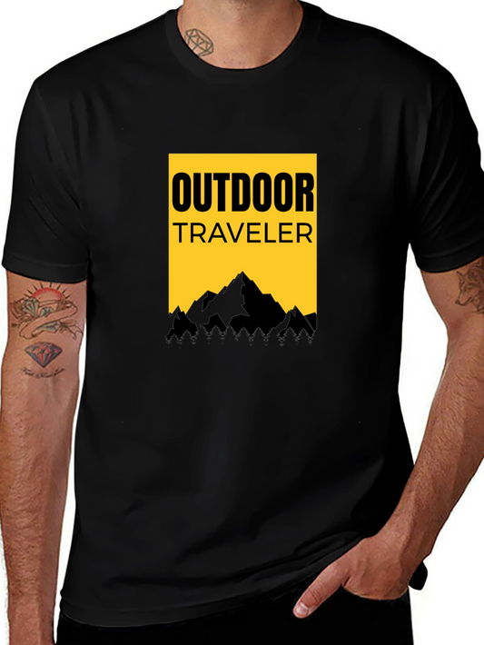 Outdoor Traveler Graphic Tee - Black