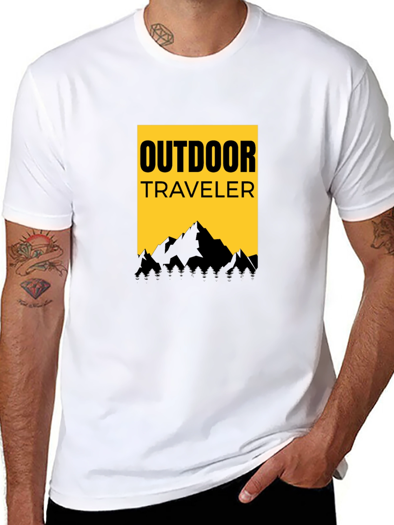 Outdoor Traveler Graphic Tee - Black