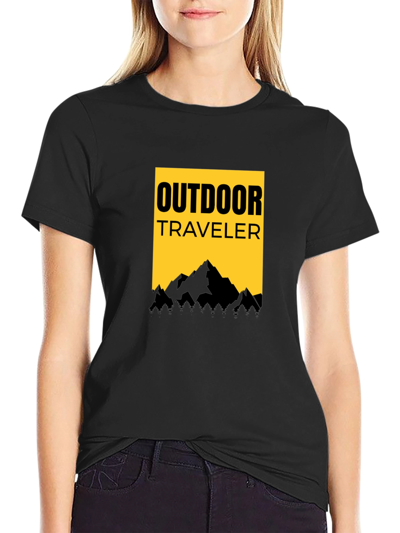 Outdoor Traveler Graphic Tee - Black