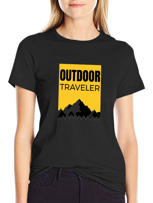 Outdoor Traveler Graphic Tee - Black