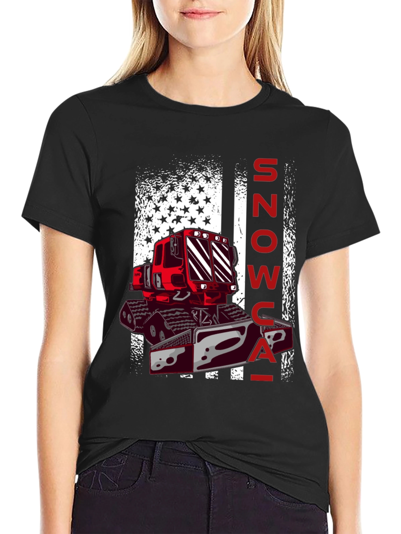 Snowcat American Flag Graphic Tee
