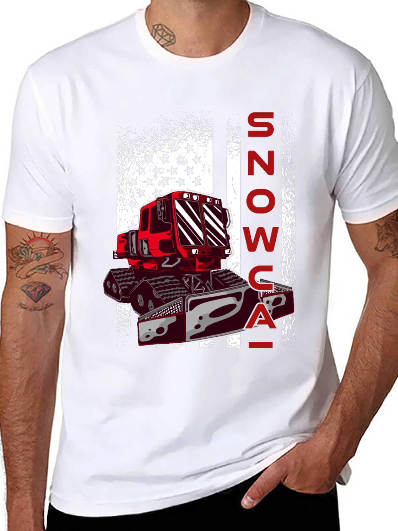 Snowcat American Flag Graphic Tee