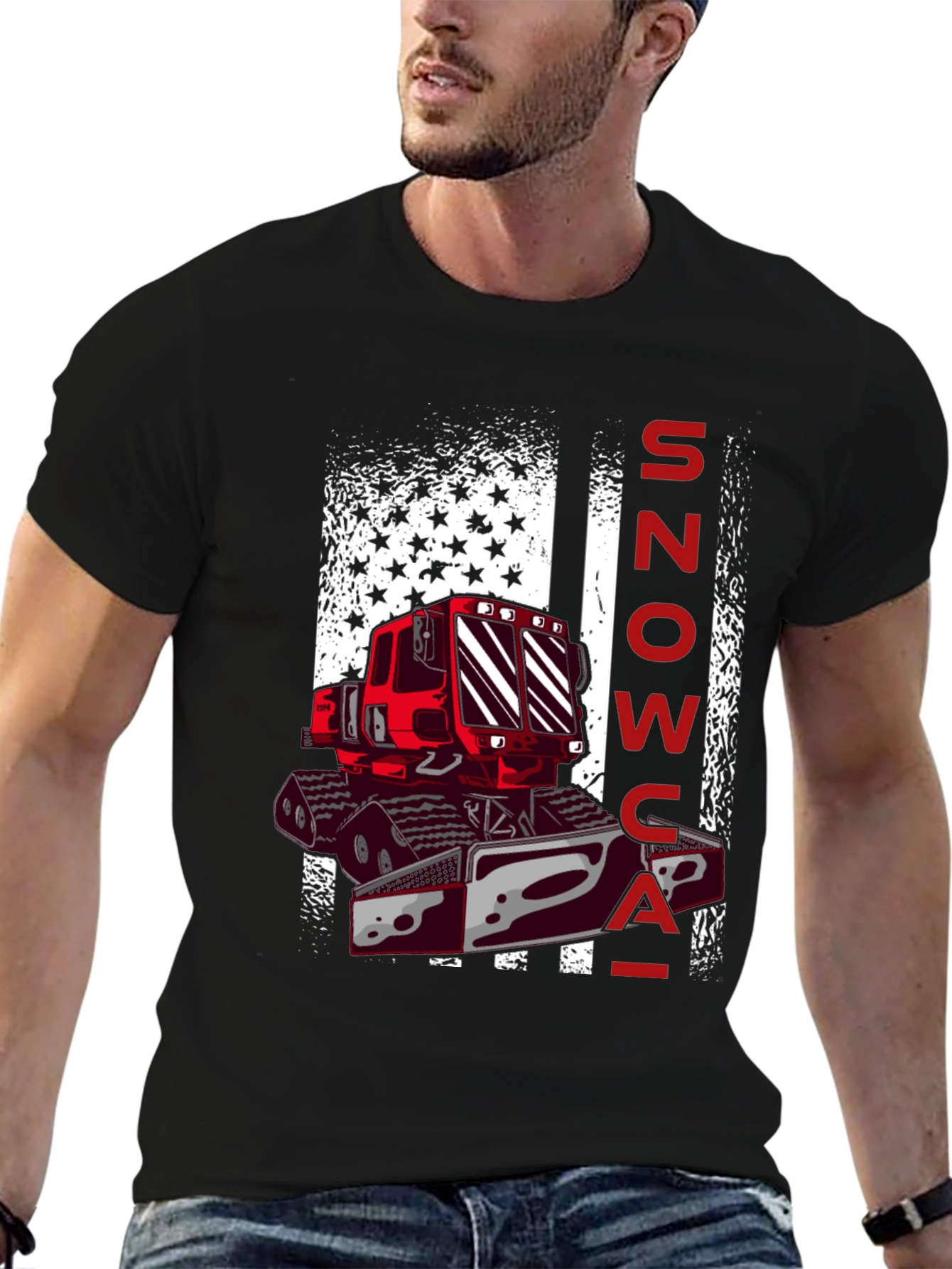 Snowcat American Flag Graphic Tee