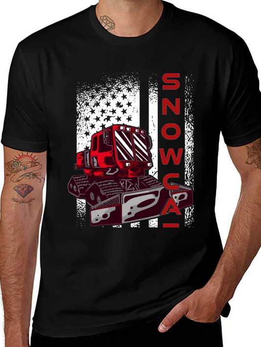 Snowcat American Flag Graphic Tee