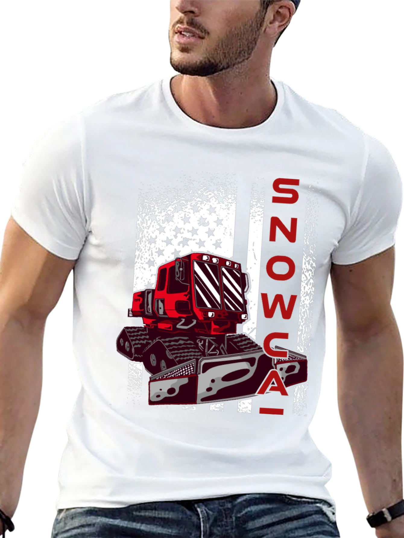 Snowcat American Flag Graphic Tee