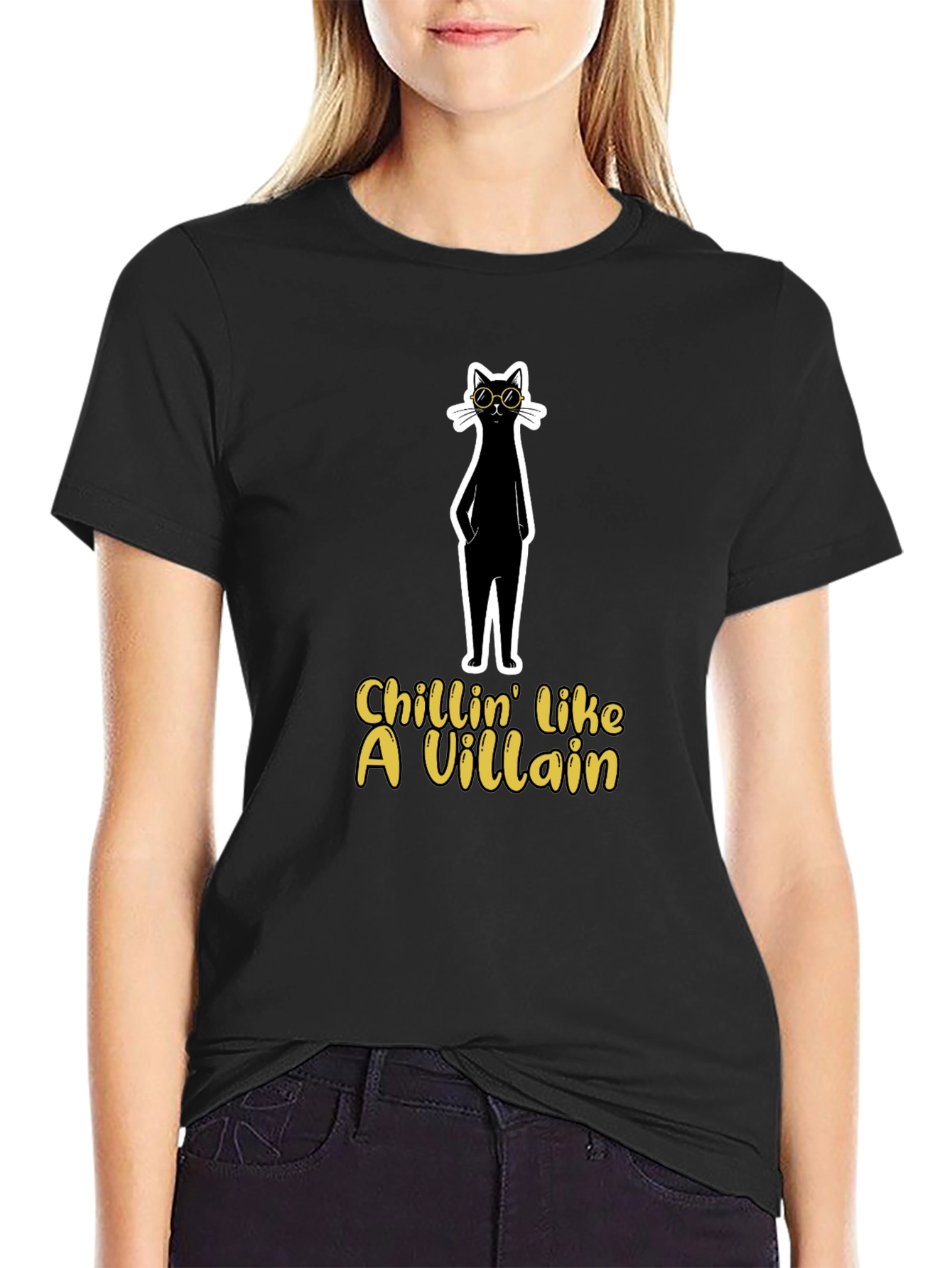 Chillin Like a Villain Black Cat T-Shirt