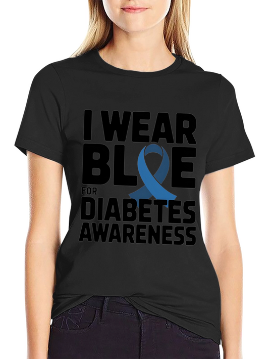 Diabetes Awareness Blue Ribbon T-Shirt