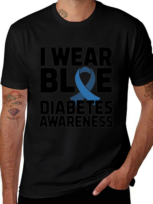 Diabetes Awareness Blue Ribbon T-Shirt