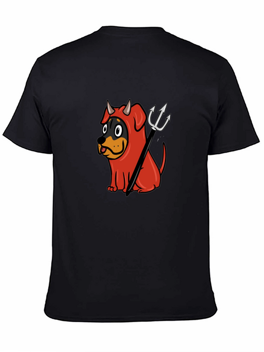 Devil Dog Graphic Tee - Black Cotton T-Shirt