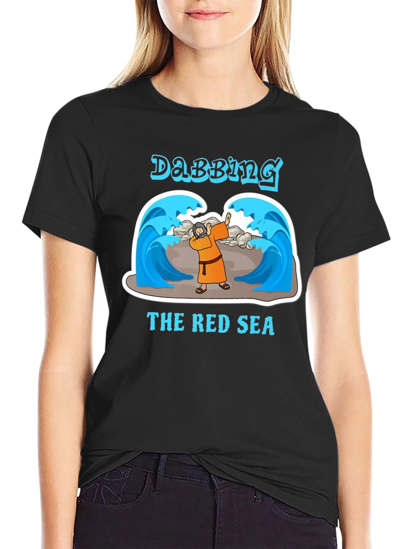 Dabbing the Red Sea T-Shirt - Funny Moses Tee