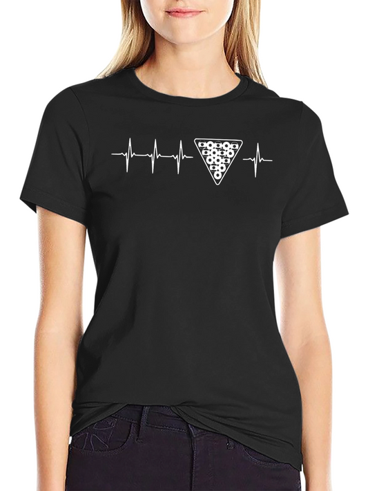Billiard Heartbeat T-Shirt - Black Cotton Tee