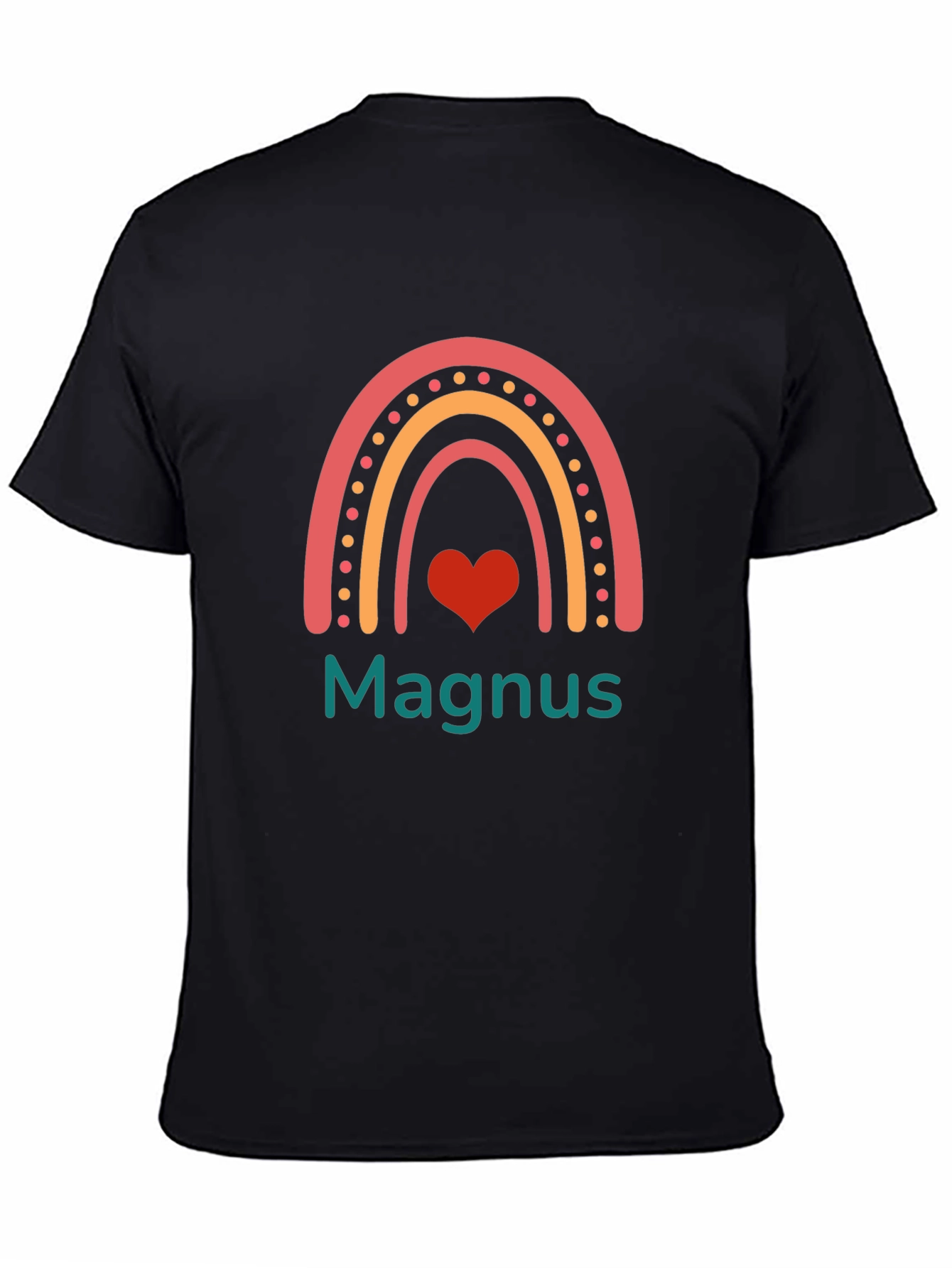 Personalized Rainbow Heart T-Shirt - Magnus