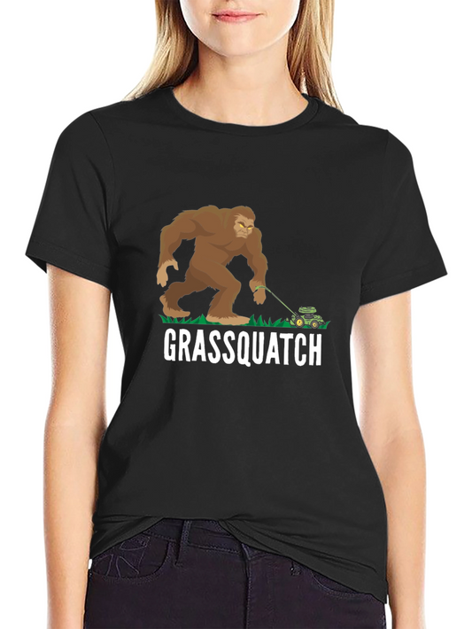 Grassquatch T-Shirt - Bigfoot Lawn Mowing Fun