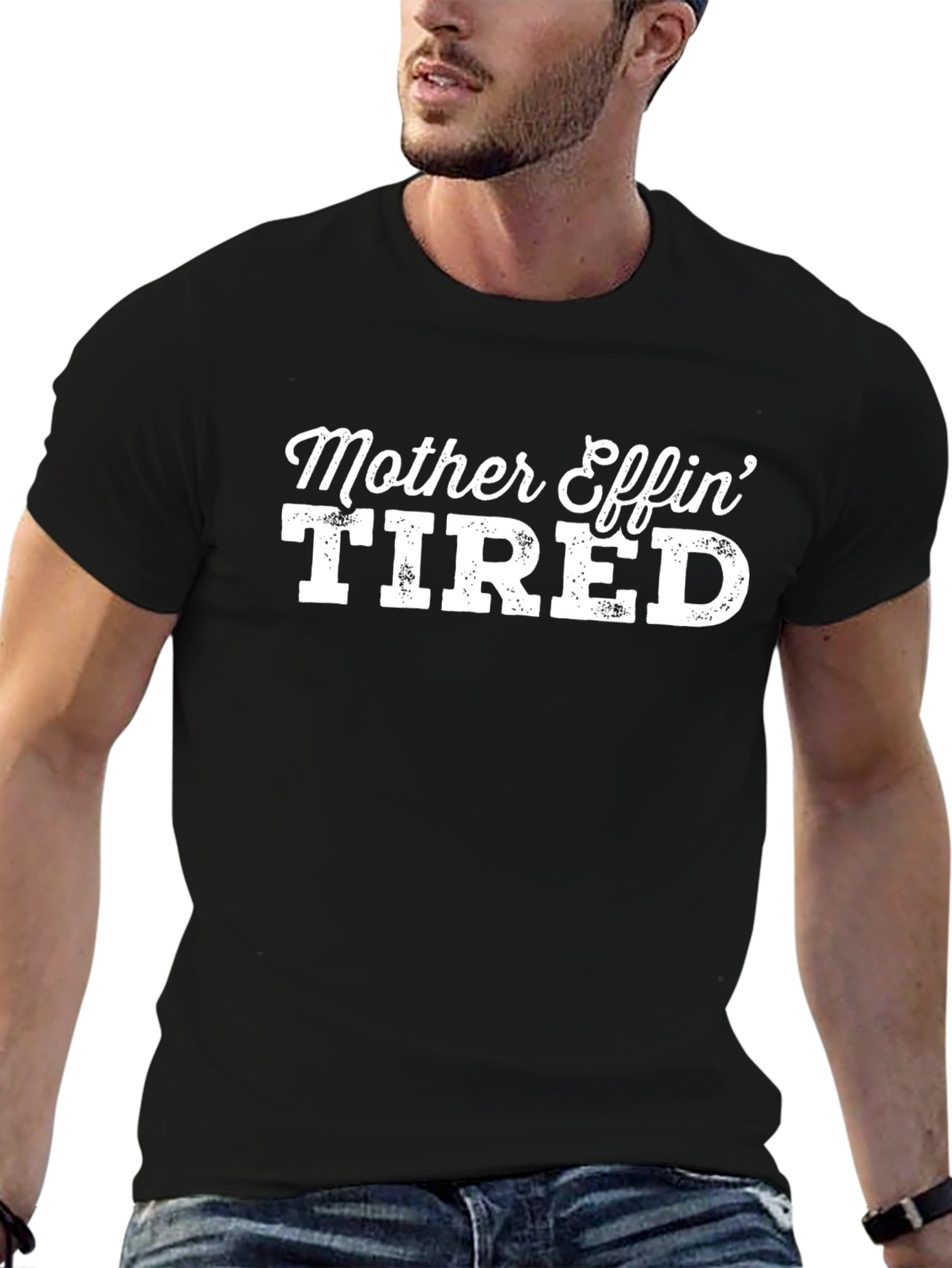 Mother Effin Tired Graphic Tee - Black T-Shirt