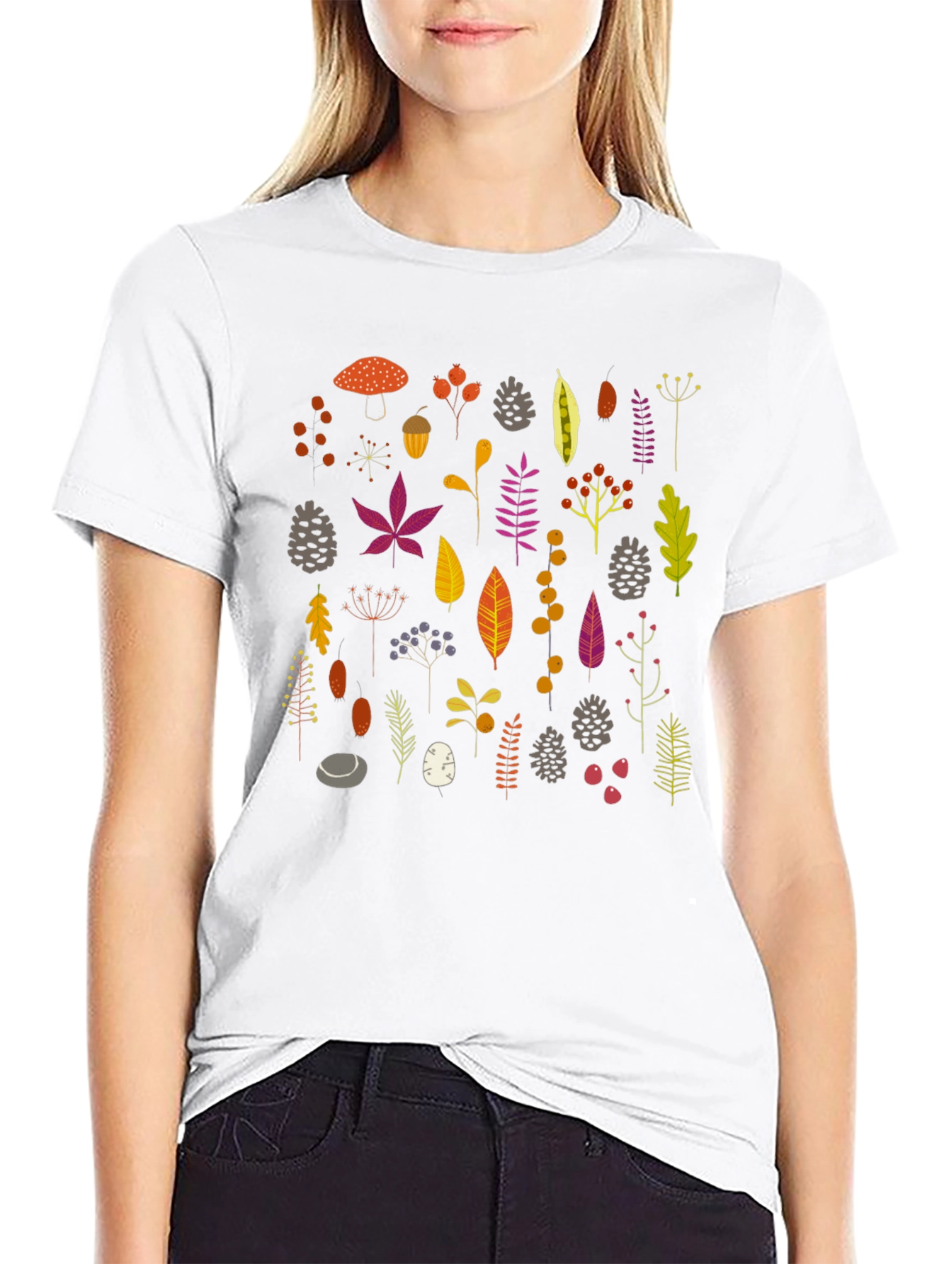Autumn Forest Patterned T-Shirt