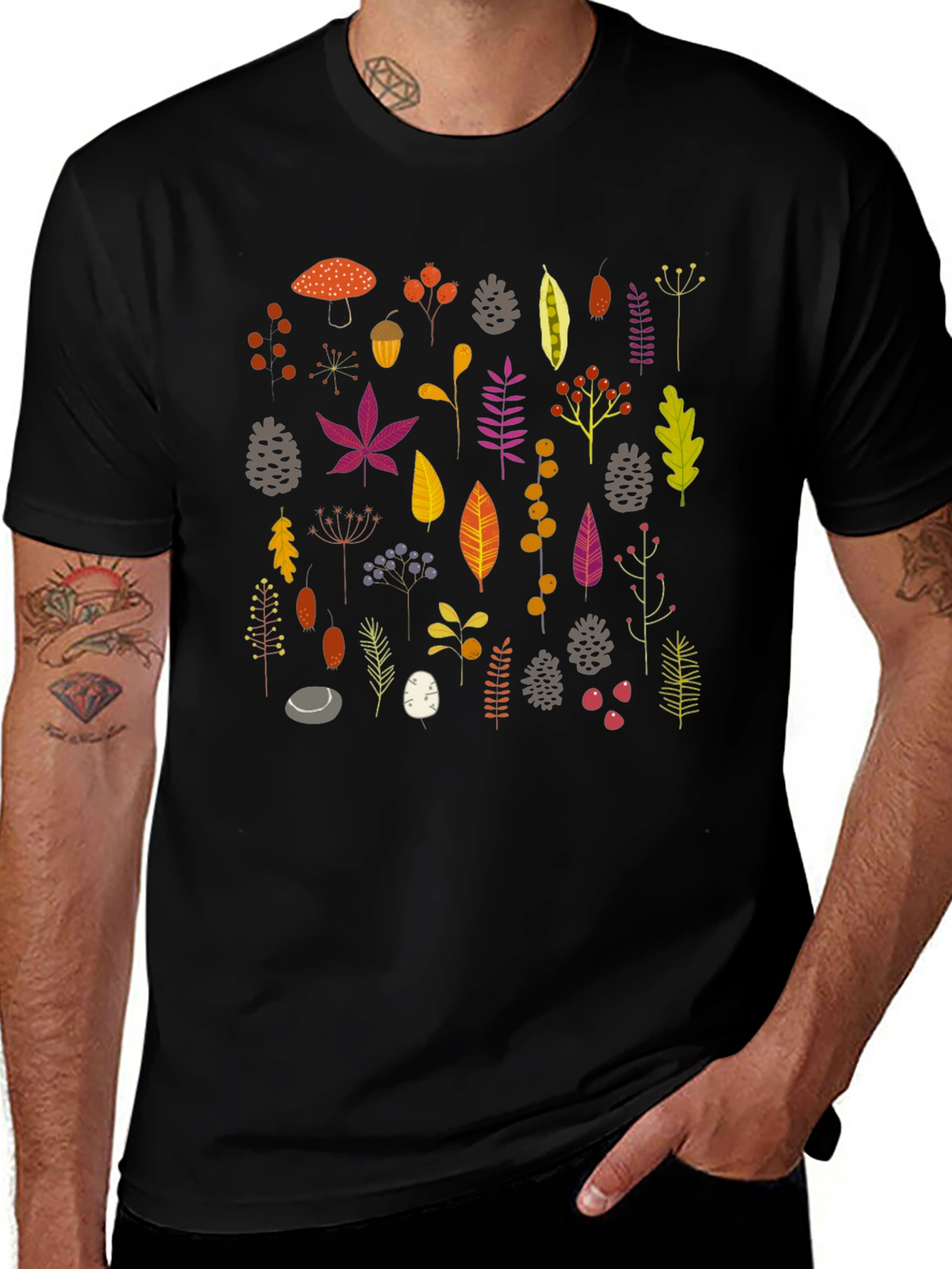 Autumn Forest Patterned T-Shirt