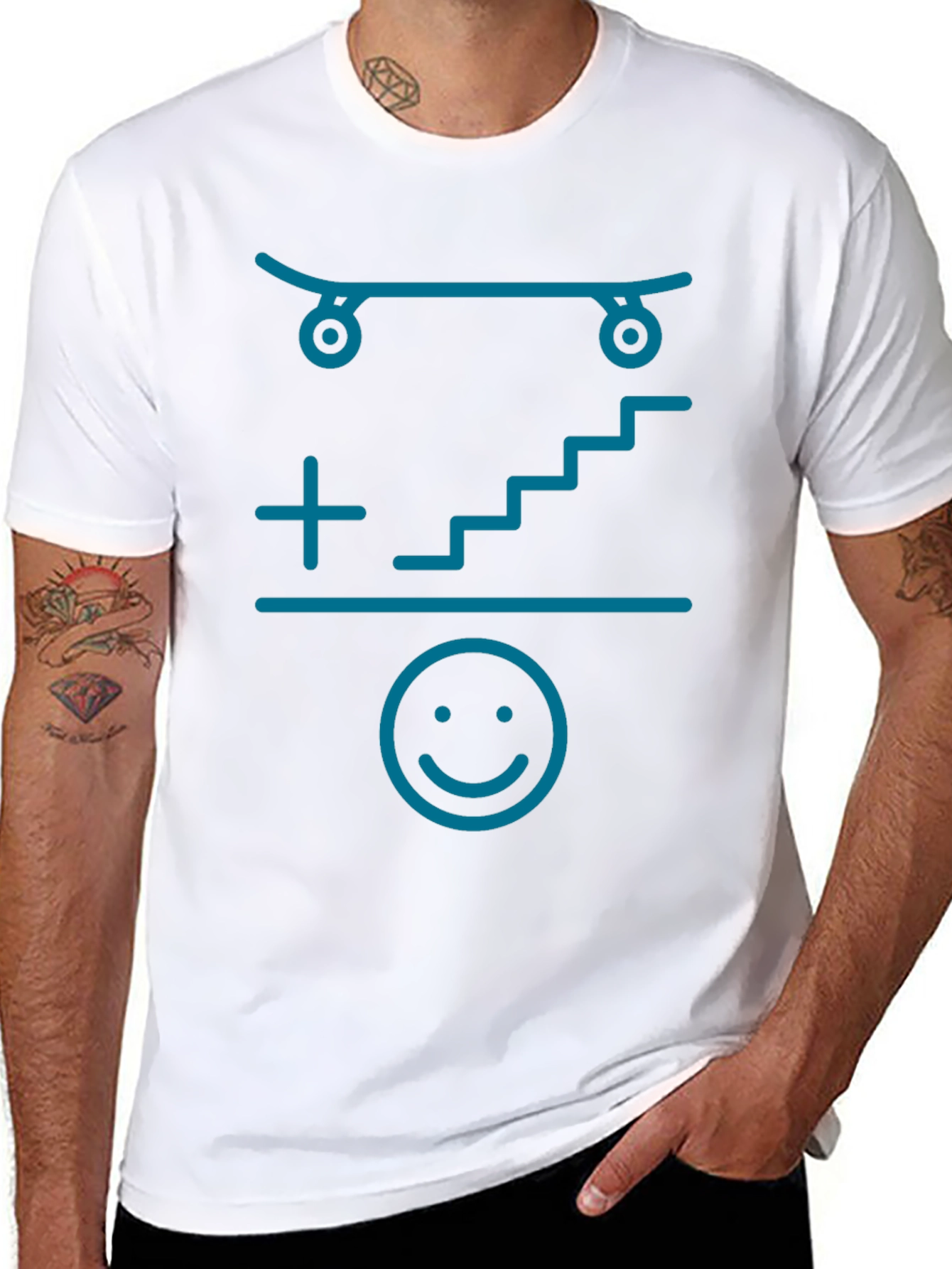 Skate Stairs Graphic T-Shirt - Cool & Comfortable!