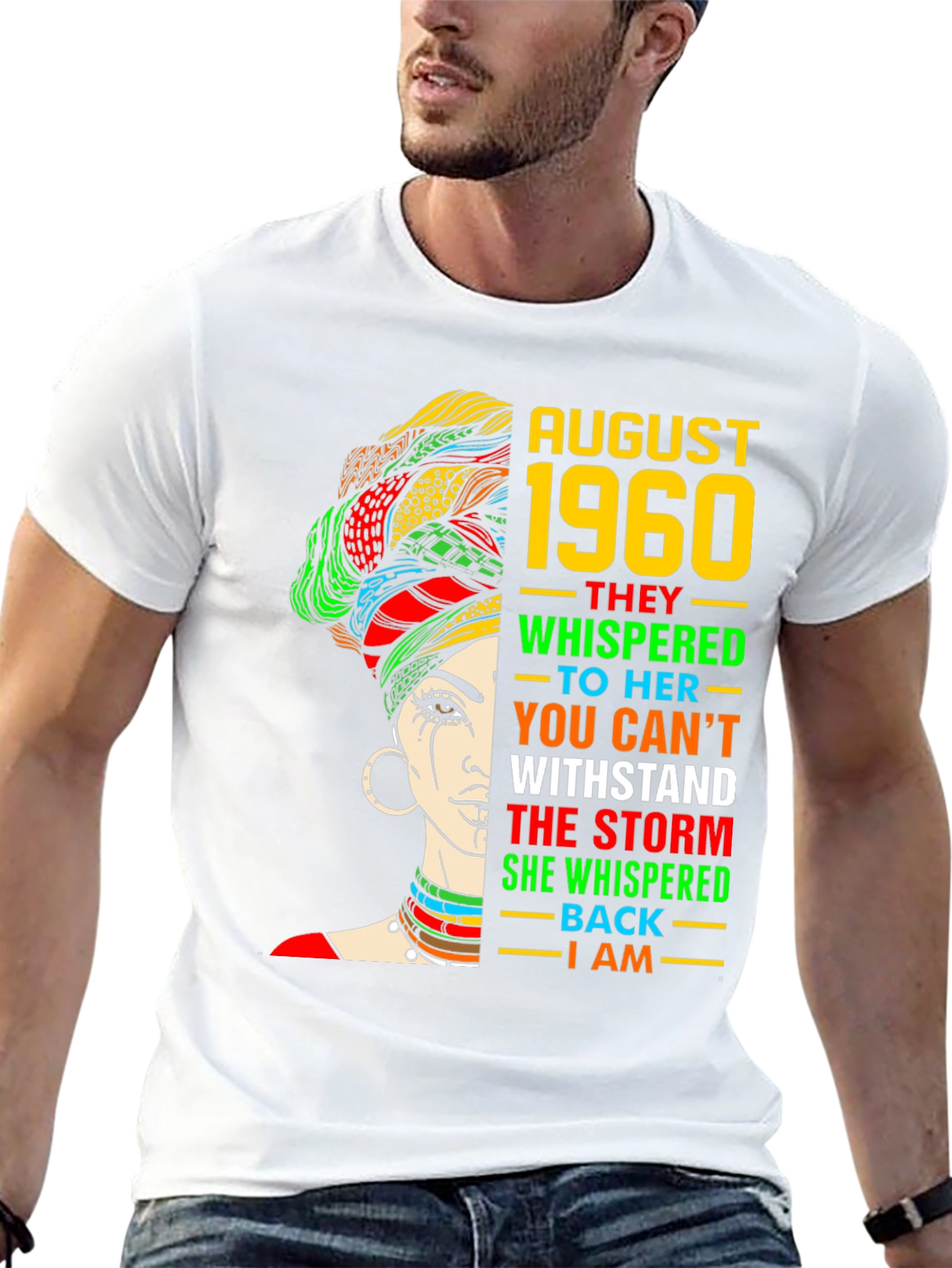 August 1960 Woman T-Shirt - Empowering Birthday Tee