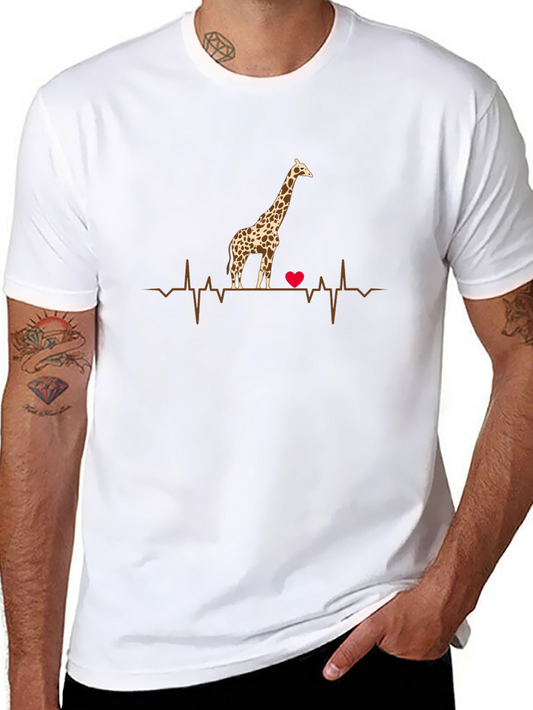 Giraffe Heartbeat Graphic Tee