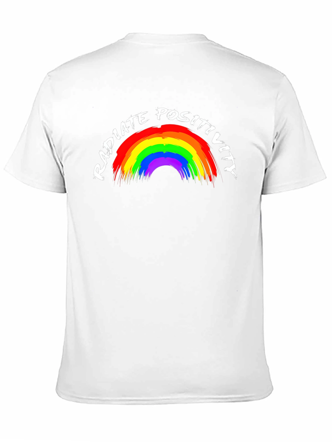 Radiate Positivity Rainbow Graphic Tee - Black