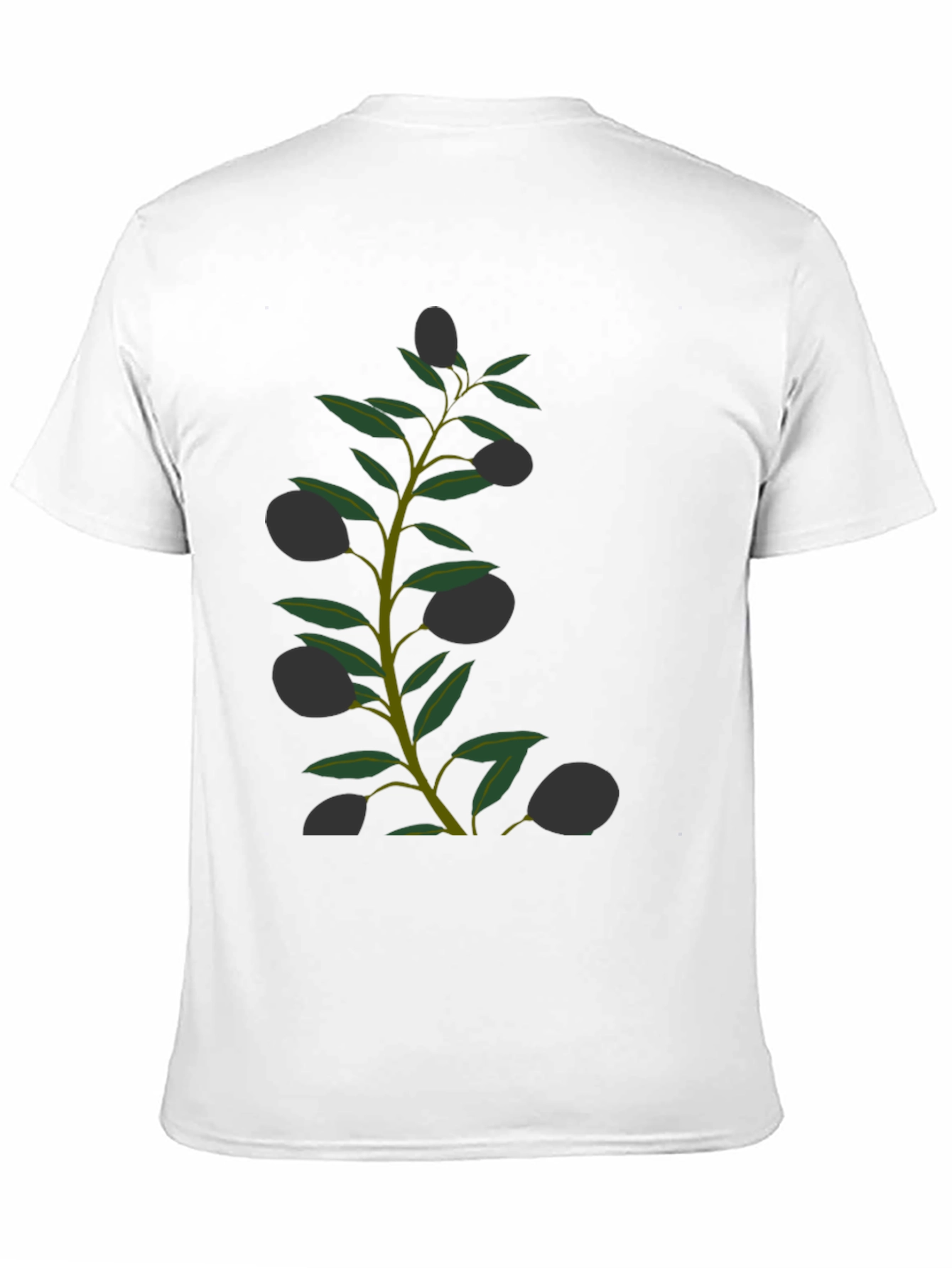 Olive Branch Graphic Black T-Shirt