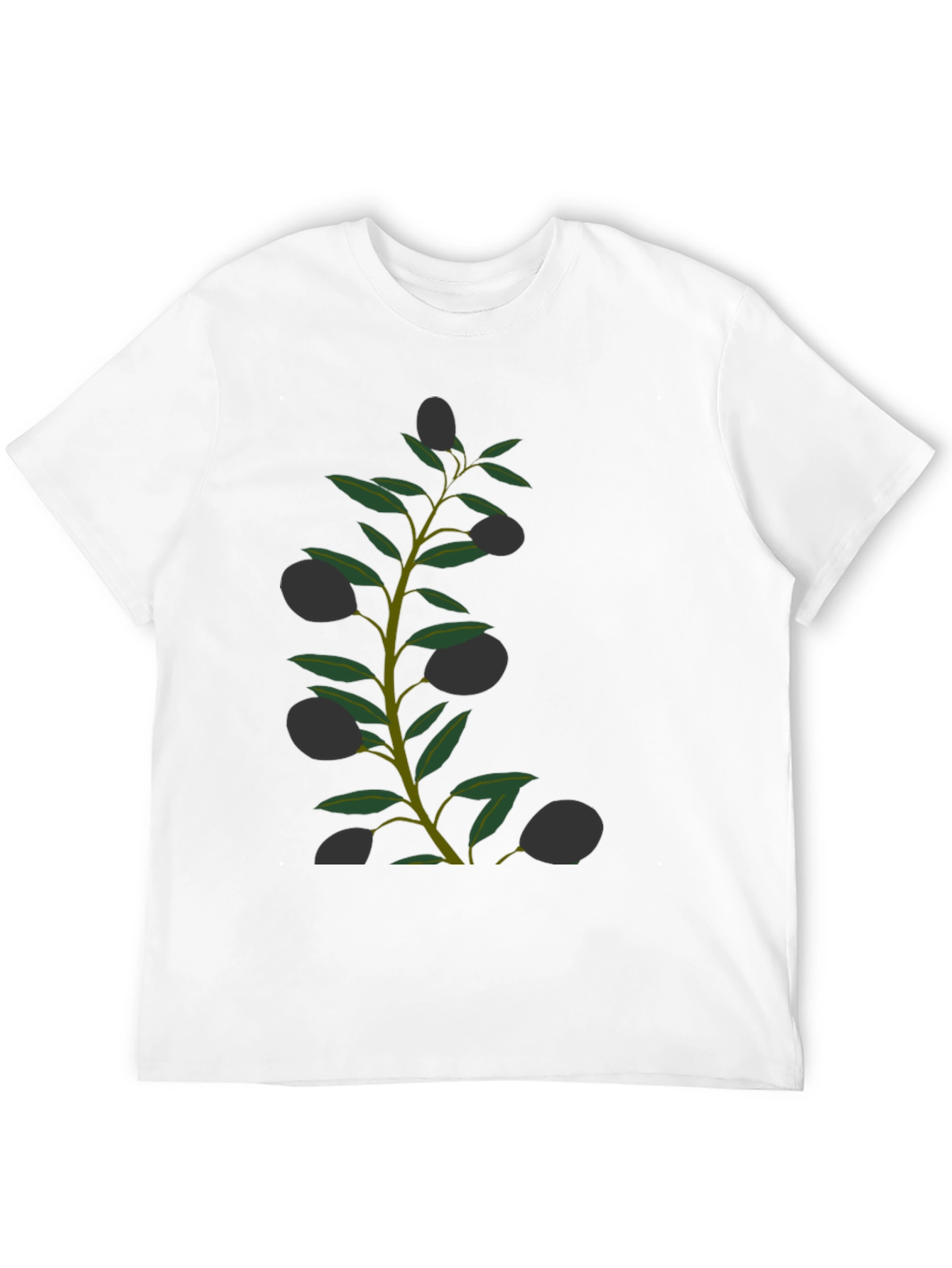 Olive Branch Graphic Black T-Shirt