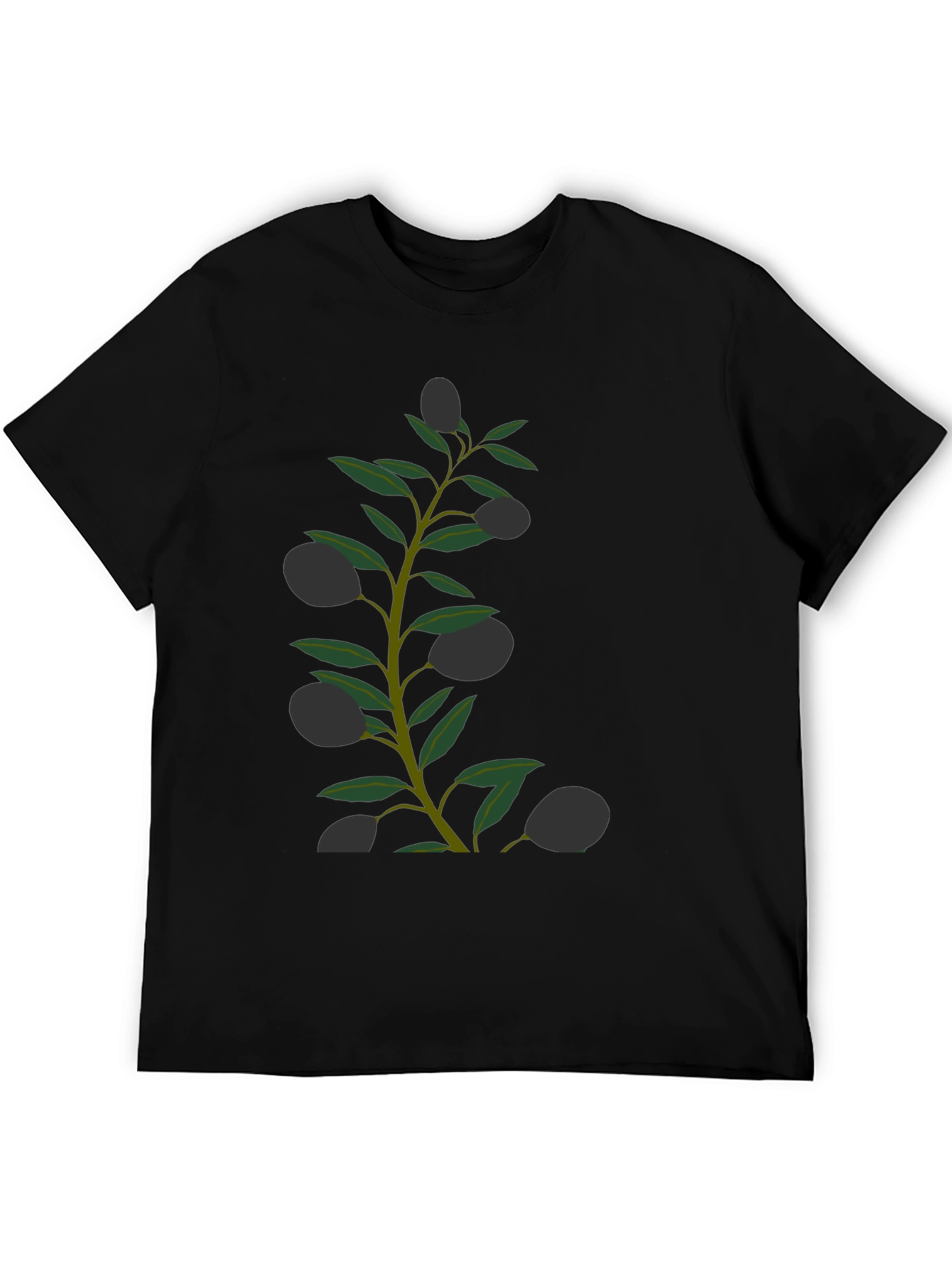 Olive Branch Graphic Black T-Shirt