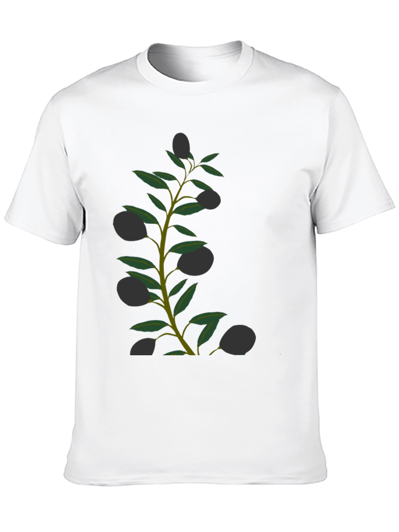 Olive Branch Graphic Black T-Shirt