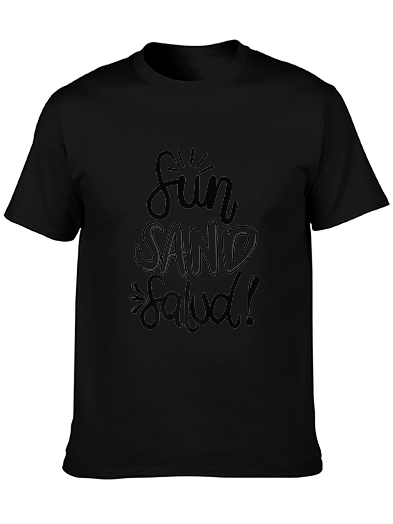 Fun Sand Salud! Mens Graphic T-Shirt