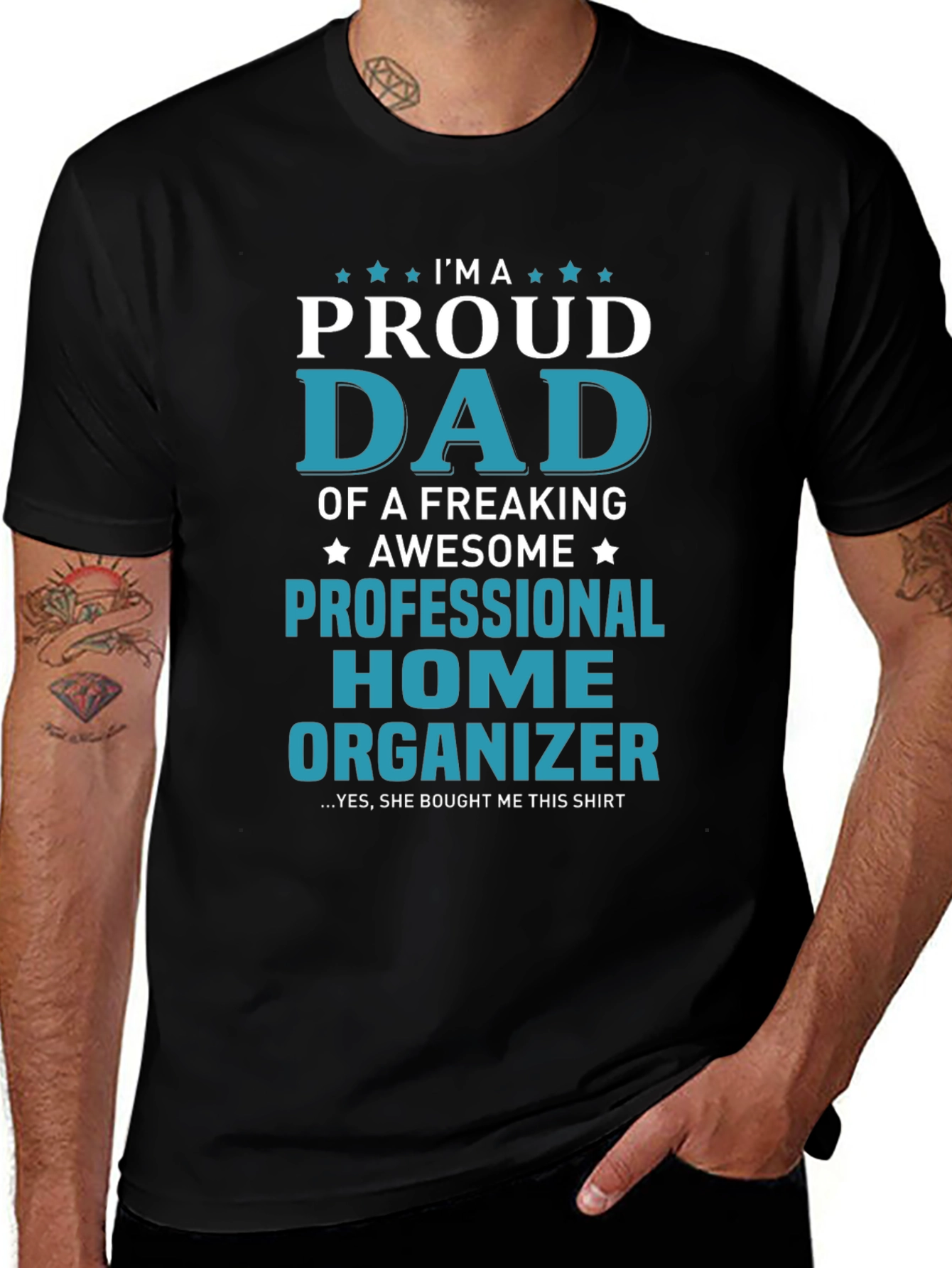 Proud Dad Professional Home Organizer Graphic T-Shirt