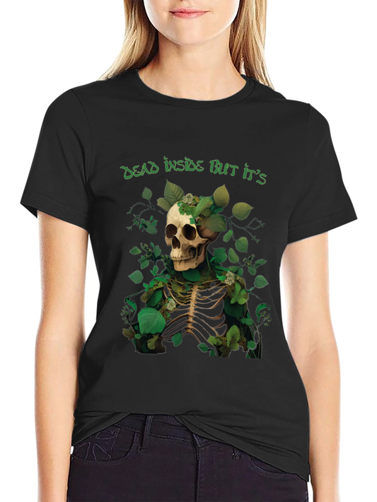 Dead Inside Skeleton Graphic Tee