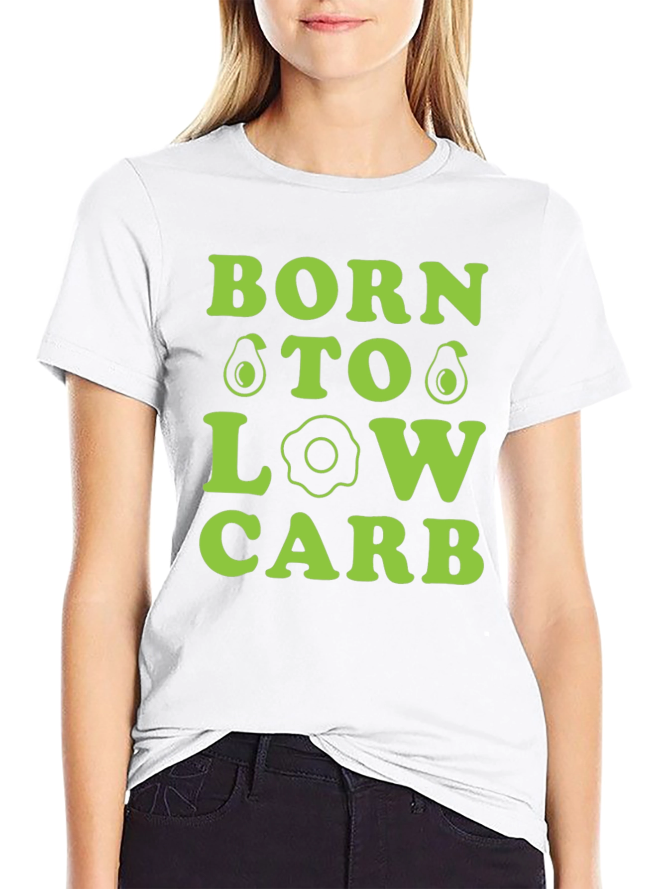 Born To Low Carb Graphic Tee - Black