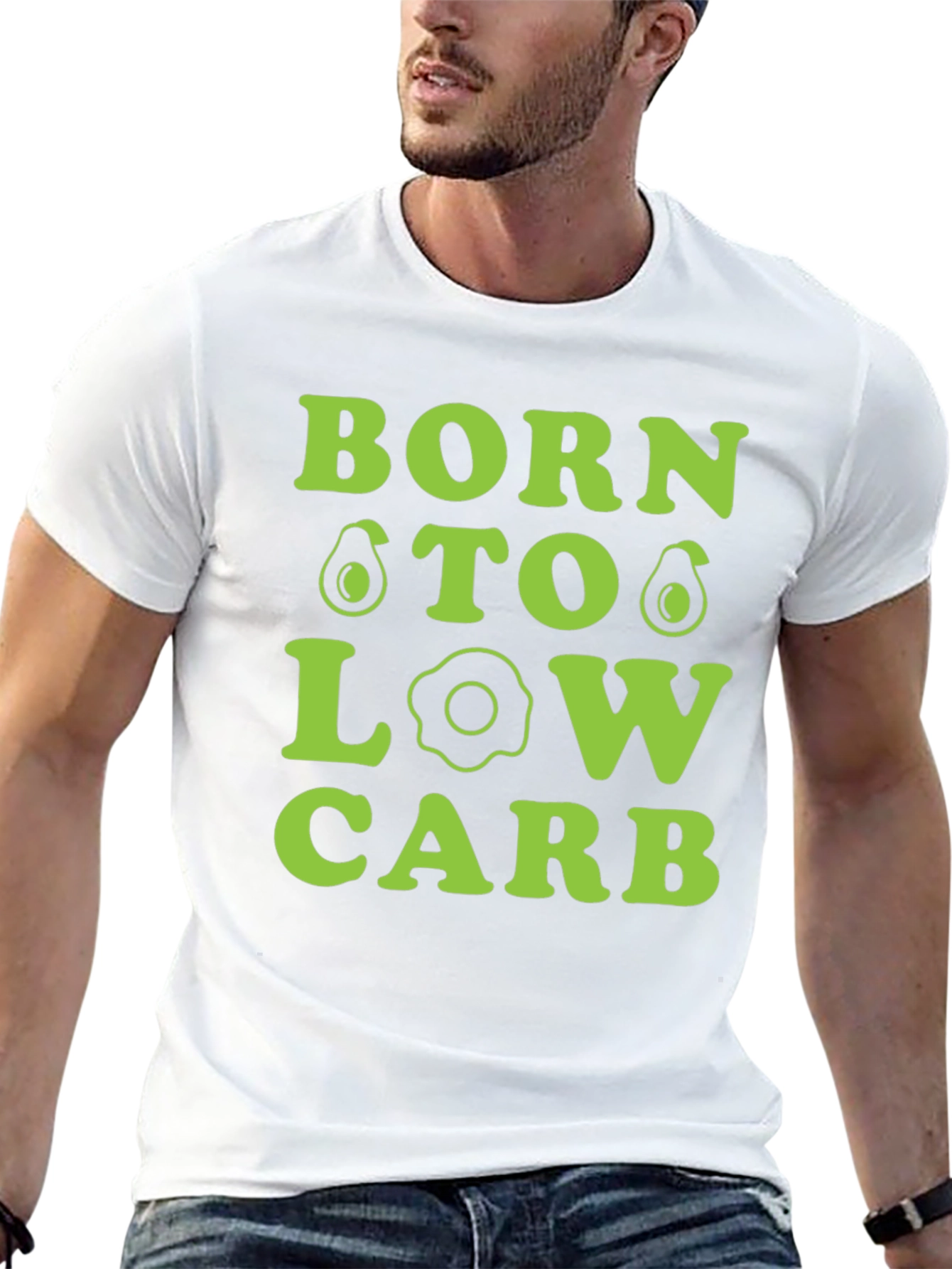 Born To Low Carb Graphic Tee - Black
