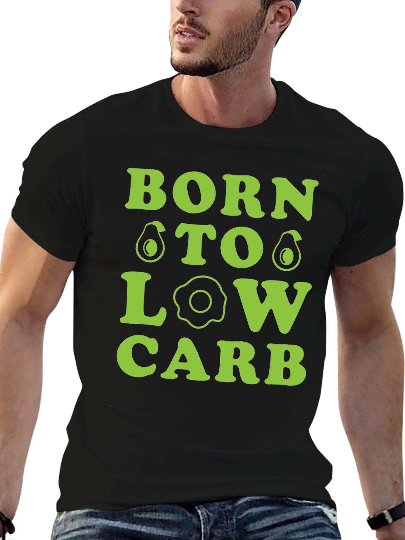 Born To Low Carb Graphic Tee - Black
