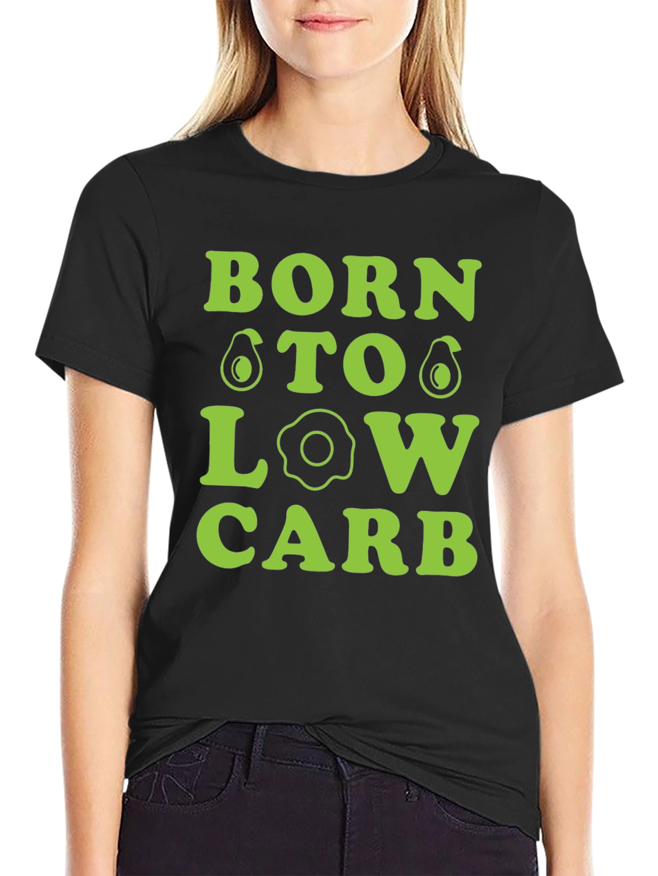 Born To Low Carb Graphic Tee - Black